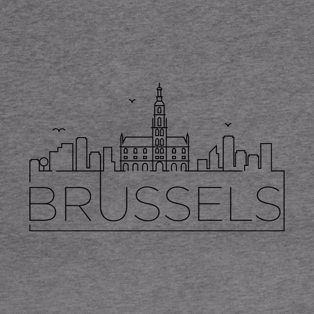 Brussels Minimal Skyline by kursatunsal